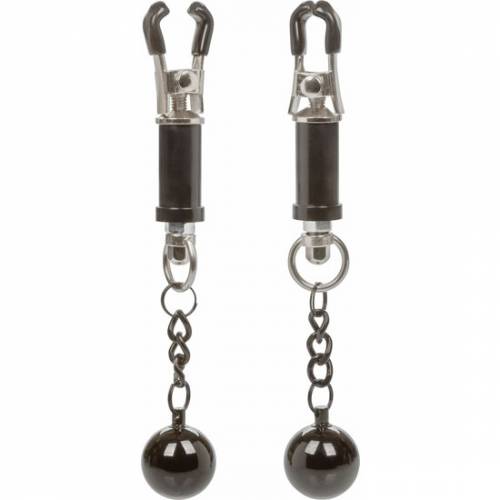 WEIGHTED TWIST NIPPLE CLAMPS PLATEADO